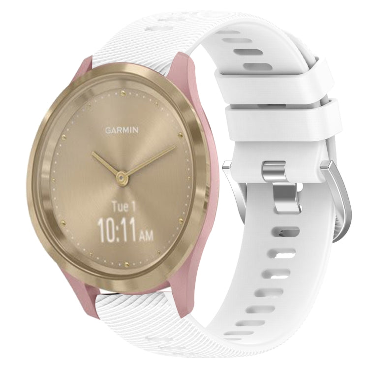 For Garmin Vivomove 3S 18mm Solid Color Silicone Watch Band