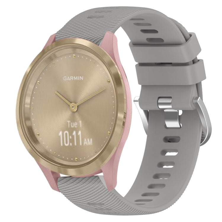 For Garmin Vivomove 3S 18mm Solid Color Silicone Watch Band