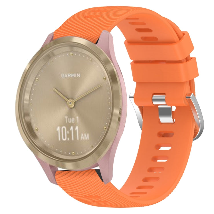 For Garmin Vivomove 3S 18mm Solid Color Silicone Watch Band