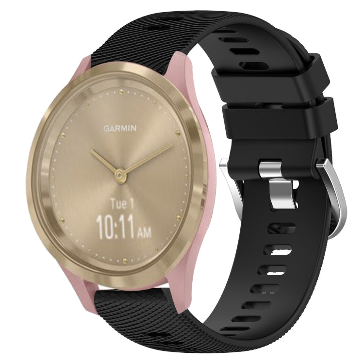 For Garmin Vivomove 3S 18mm Solid Color Silicone Watch Band