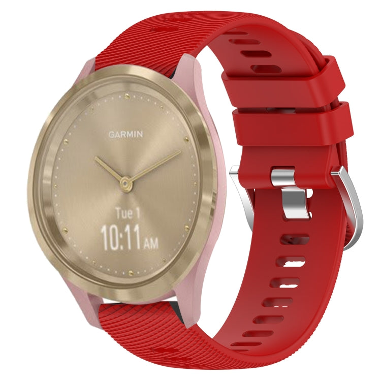 For Garmin Vivomove 3S 18mm Solid Color Silicone Watch Band