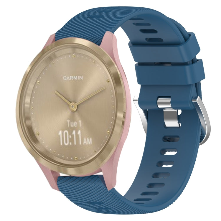 For Garmin Vivomove 3S 18mm Solid Color Silicone Watch Band