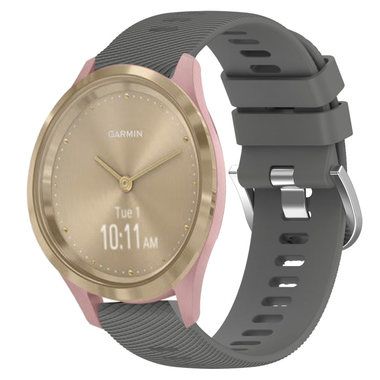For Garmin Vivomove 3S 18mm Solid Color Silicone Watch Band