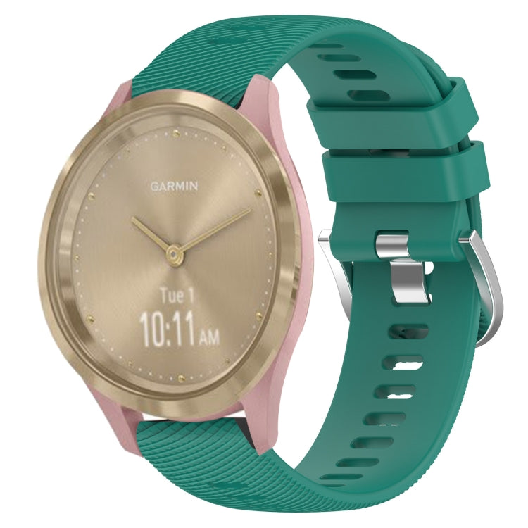 For Garmin Vivomove 3S 18mm Solid Color Silicone Watch Band