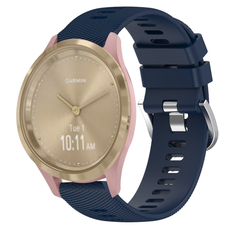 For Garmin Vivomove 3S 18mm Solid Color Silicone Watch Band