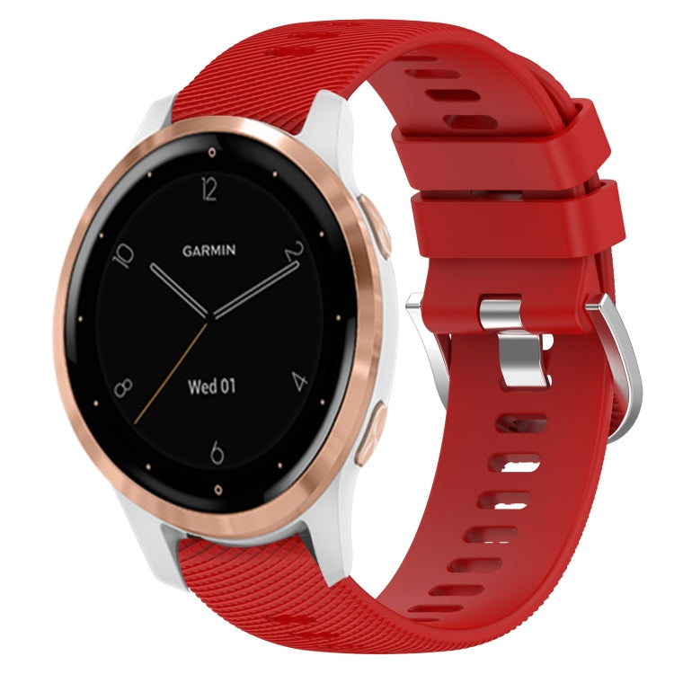 For Garminmove3S 18mm Solid Color Silicone Watch Band