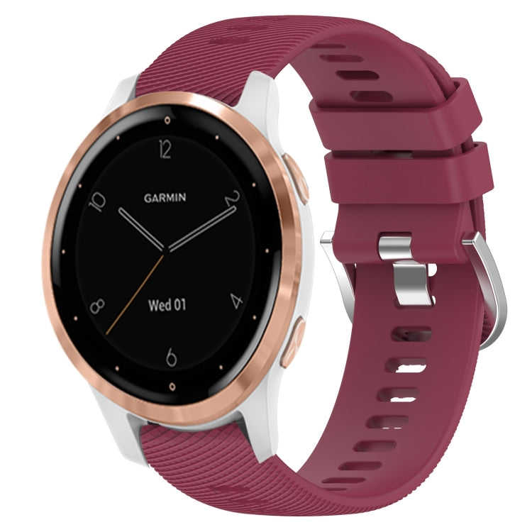 For Garminmove3S 18mm Solid Color Silicone Watch Band