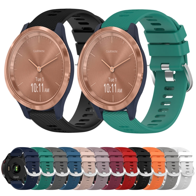 For Garminmove3S 18mm Solid Color Silicone Watch Band
