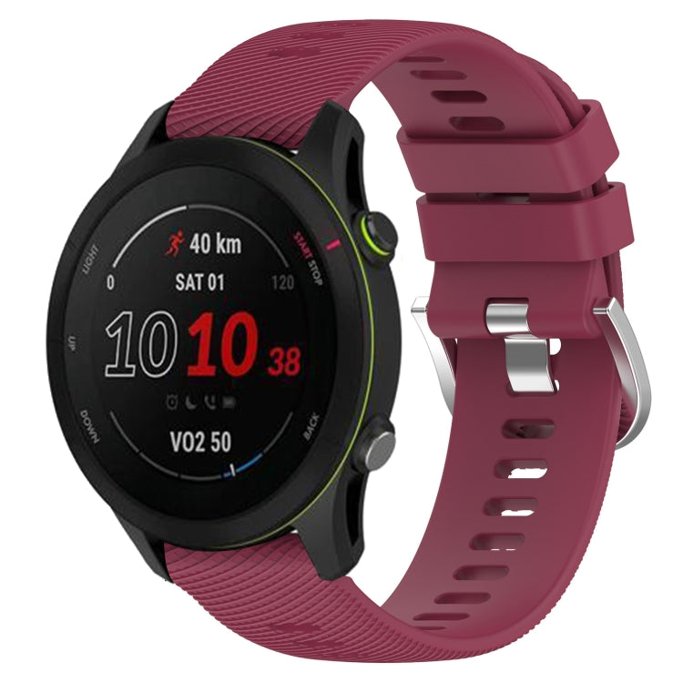 For GarminActive S 18mm Solid Color Silicone Watch Band