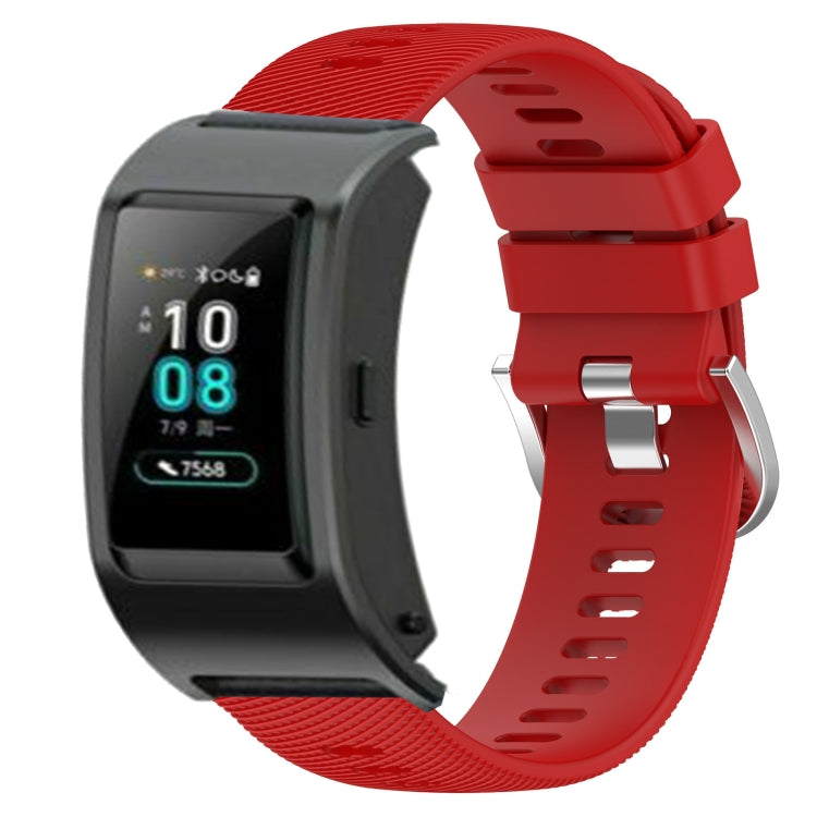 For Huawei Band B5 18mm Solid Color Silicone Watch Band