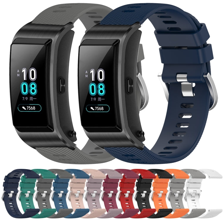 For Huawei Band B5 18mm Solid Color Silicone Watch Band