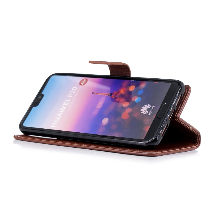 Plum Blossom Pattern Diamond Encrusted Leather Case for Huawei P20 ,with Holder & Card Slots