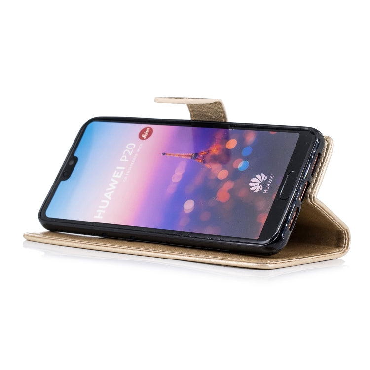 Plum Blossom Pattern Diamond Encrusted Leather Case for Huawei P20 ,with Holder & Card Slots