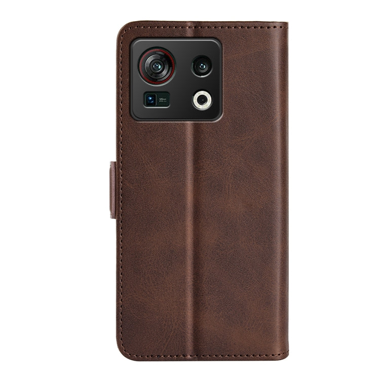 For ZTE nubia Z40S Pro Dual-side Magnetic Buckle Horizontal Flip Leather Phone Case