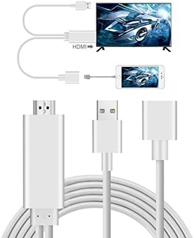 Aluminum alloy HDMI Cables Adapter Supports Phone and Android Phones to TV/Projector/Monitor