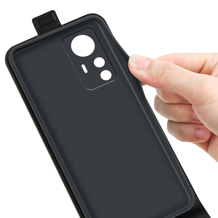 For Xiaomi 12T / 12T Pro / Redmi K50 Ultra R64 Texture Vertical Flip Leather Phone Case