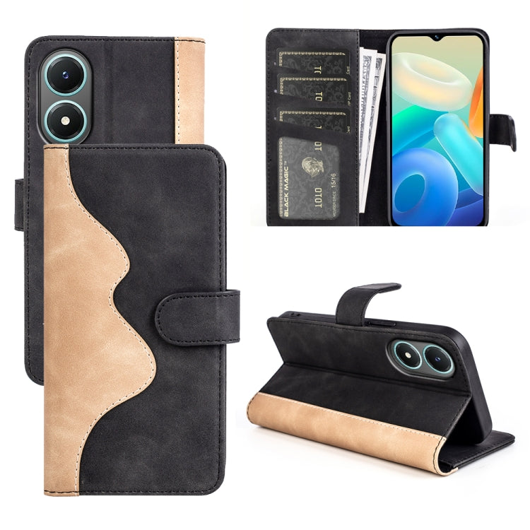 For vivo Y02s Stitching Horizontal Flip Leather Phone Case