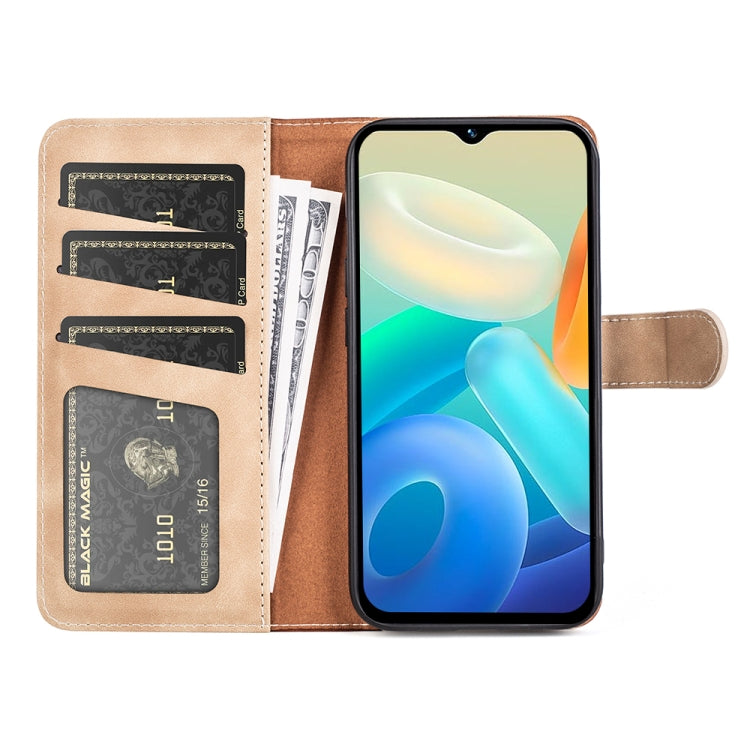 For vivo Y02s Stitching Horizontal Flip Leather Phone Case