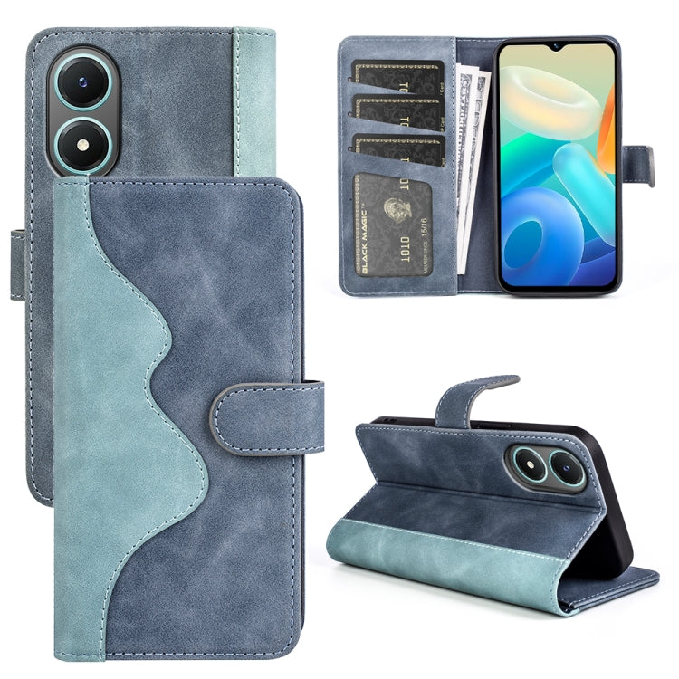 For vivo Y02s Stitching Horizontal Flip Leather Phone Case