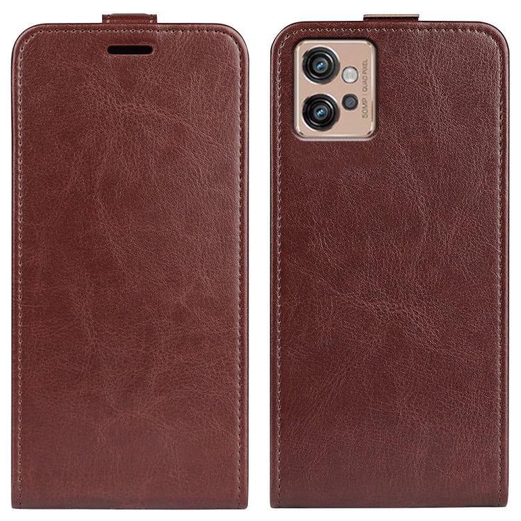 For Motorola Moto G32 R64 Texture Vertical Flip Leather Phone Case