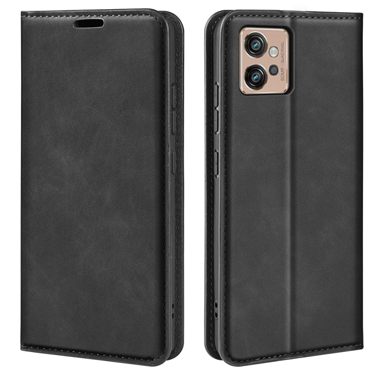 For Motorola Moto G32 Retro-skin Magnetic Suction Leather Phone Case