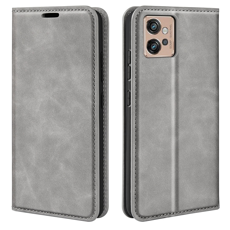 For Motorola Moto G32 Retro-skin Magnetic Suction Leather Phone Case