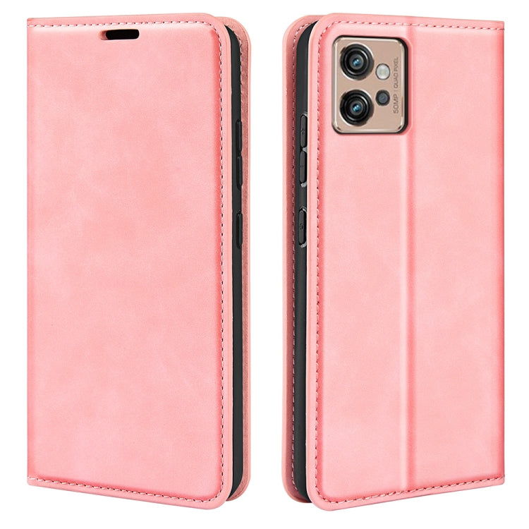 For Motorola Moto G32 Retro-skin Magnetic Suction Leather Phone Case