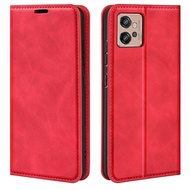 For Motorola Moto G32 Retro-skin Magnetic Suction Leather Phone Case