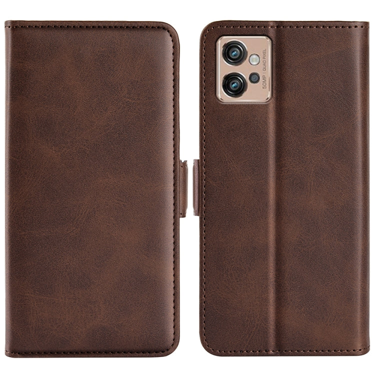 For Motorola Moto G32 Dual-side Magnetic Buckle Leather Phone Case