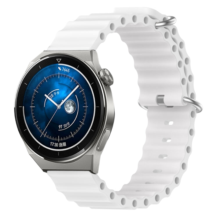 For Huawei Watch GT3 Pro 46mm 22mm Ocean Style Silicone Solid Color Watch Band