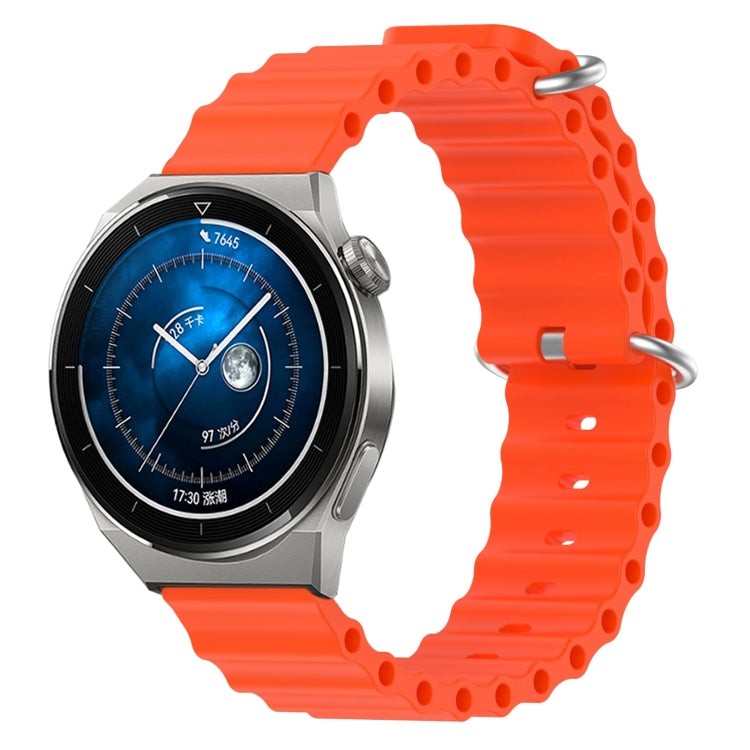 For Huawei Watch GT3 Pro 46mm 22mm Ocean Style Silicone Solid Color Watch Band
