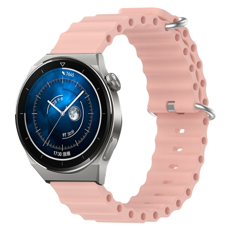 For Huawei Watch GT3 Pro 46mm 22mm Ocean Style Silicone Solid Color Watch Band