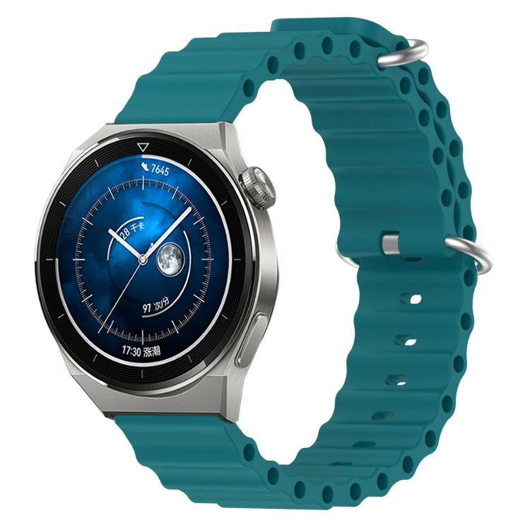 For Huawei Watch GT3 Pro 46mm 22mm Ocean Style Silicone Solid Color Watch Band