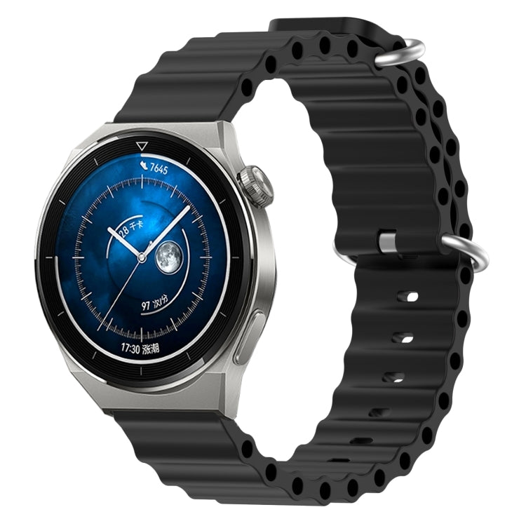 For Huawei Watch GT3 Pro 46mm 22mm Ocean Style Silicone Solid Color Watch Band