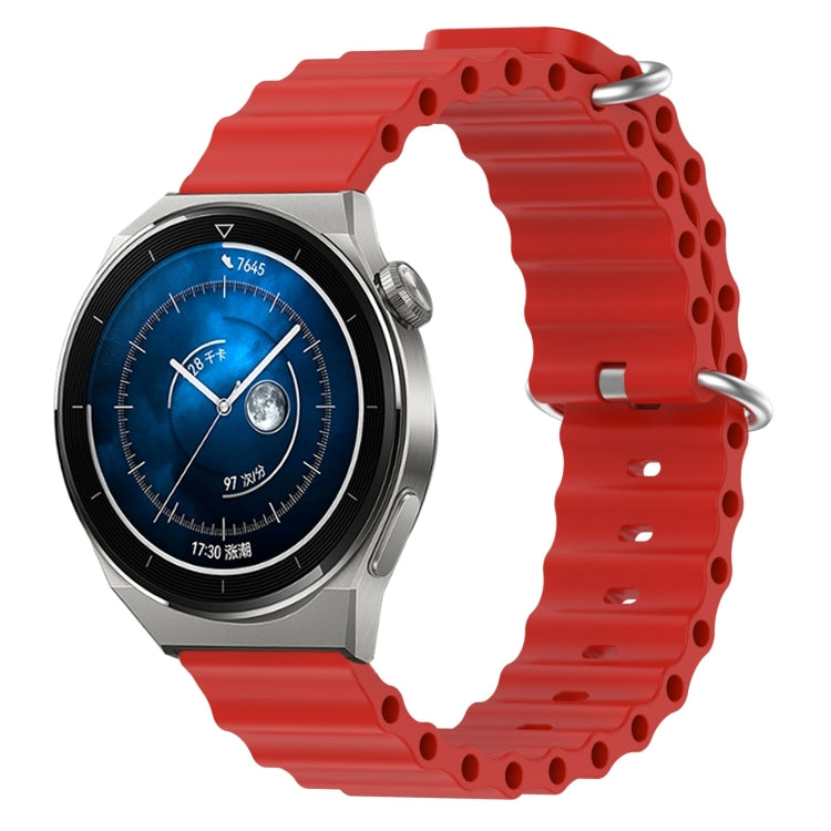 For Huawei Watch GT3 Pro 46mm 22mm Ocean Style Silicone Solid Color Watch Band
