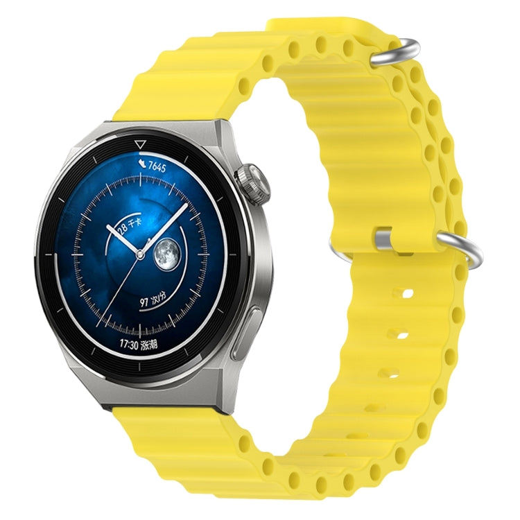 For Huawei Watch GT3 Pro 46mm 22mm Ocean Style Silicone Solid Color Watch Band