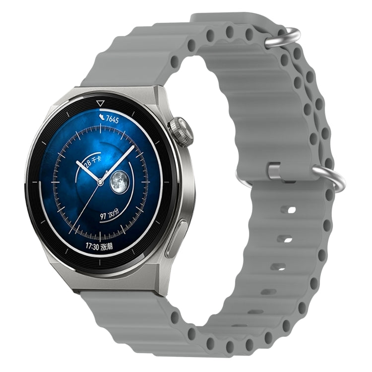 For Huawei Watch GT3 Pro 46mm 22mm Ocean Style Silicone Solid Color Watch Band