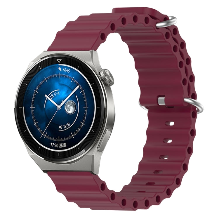 For Huawei Watch GT3 Pro 46mm 22mm Ocean Style Silicone Solid Color Watch Band