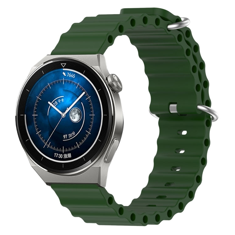 For Huawei Watch GT3 Pro 46mm 22mm Ocean Style Silicone Solid Color Watch Band