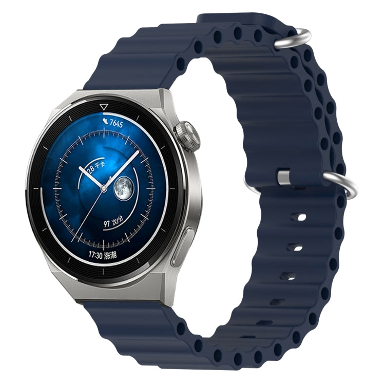For Huawei Watch GT3 Pro 46mm 22mm Ocean Style Silicone Solid Color Watch Band