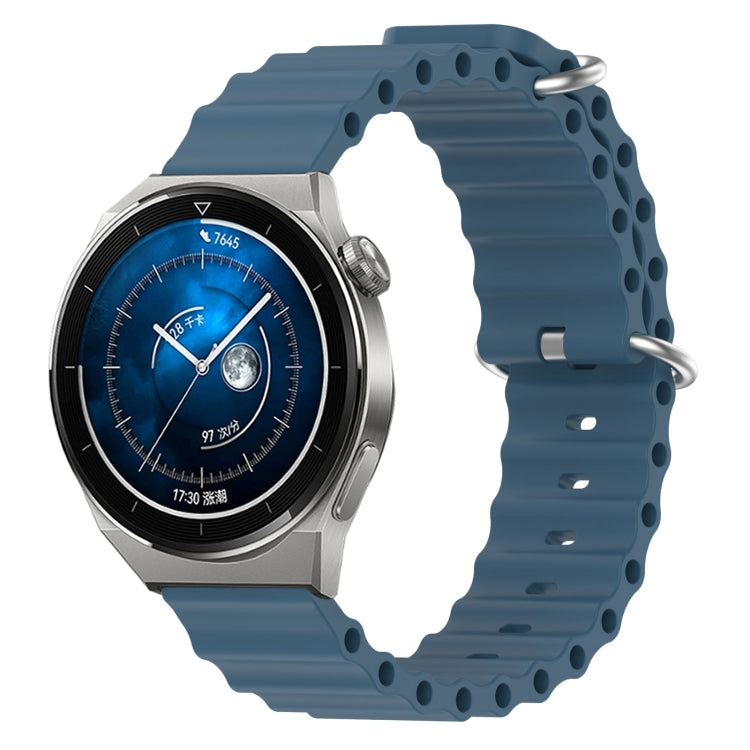 For Huawei Watch GT3 Pro 46mm 22mm Ocean Style Silicone Solid Color Watch Band