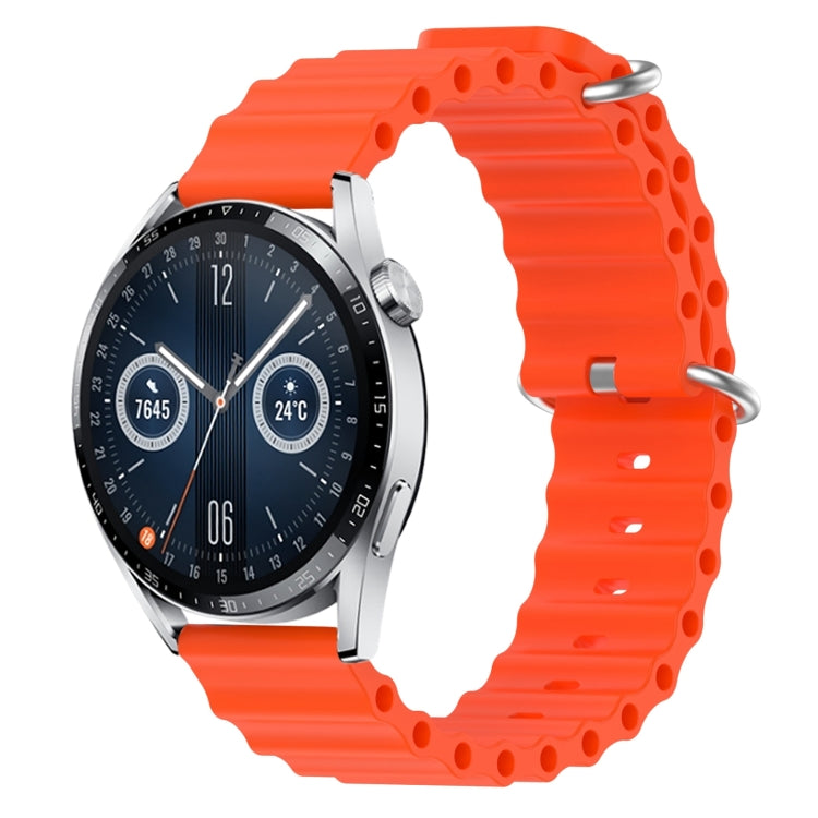 For Huawei Watch GT3 46mm 22mm Ocean Style Silicone Solid Color Watch Band