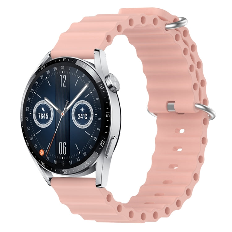 For Huawei Watch GT3 46mm 22mm Ocean Style Silicone Solid Color Watch Band