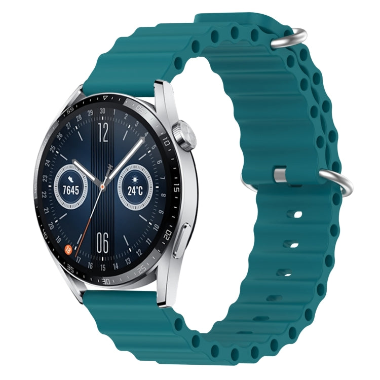 For Huawei Watch GT3 46mm 22mm Ocean Style Silicone Solid Color Watch Band