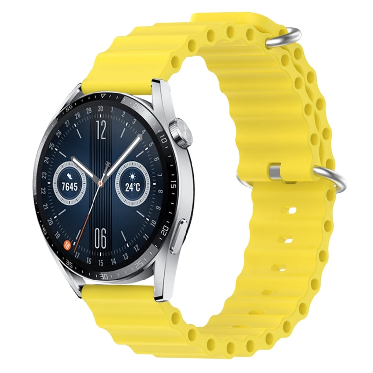 For Huawei Watch GT3 46mm 22mm Ocean Style Silicone Solid Color Watch Band