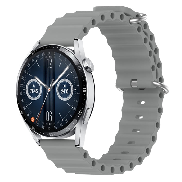 For Huawei Watch GT3 46mm 22mm Ocean Style Silicone Solid Color Watch Band