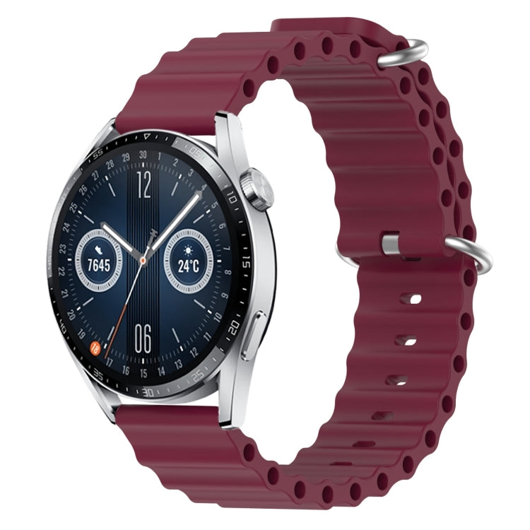 For Huawei Watch GT3 46mm 22mm Ocean Style Silicone Solid Color Watch Band