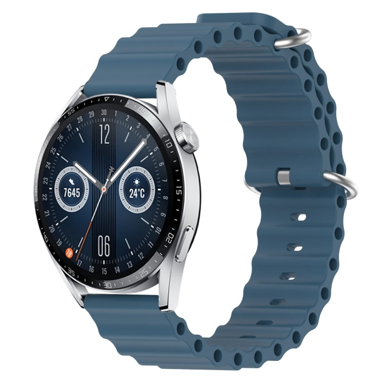 For Huawei Watch GT3 46mm 22mm Ocean Style Silicone Solid Color Watch Band