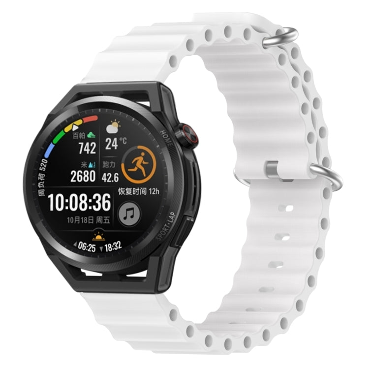 For Huawei Watch GT Runner 22mm Ocean Style Silicone Solid Color Watch Band