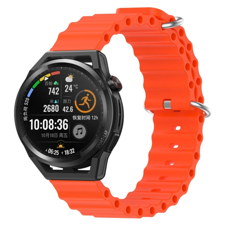 For Huawei Watch GT Runner 22mm Ocean Style Silicone Solid Color Watch Band